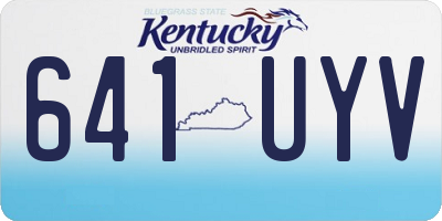 KY license plate 641UYV