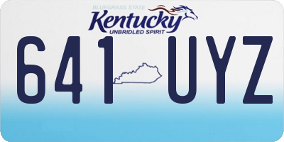 KY license plate 641UYZ