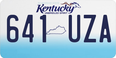 KY license plate 641UZA
