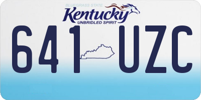 KY license plate 641UZC