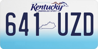 KY license plate 641UZD