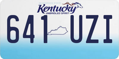 KY license plate 641UZI