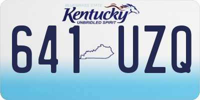 KY license plate 641UZQ