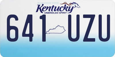 KY license plate 641UZU