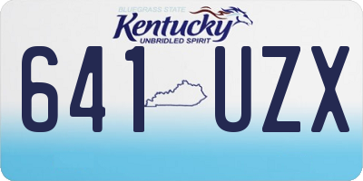 KY license plate 641UZX