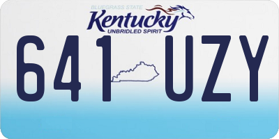 KY license plate 641UZY