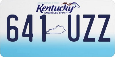 KY license plate 641UZZ