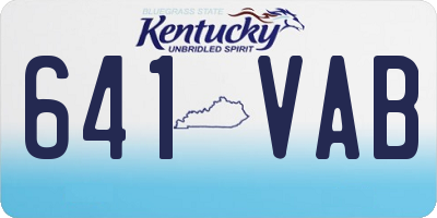 KY license plate 641VAB