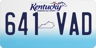 KY license plate 641VAD