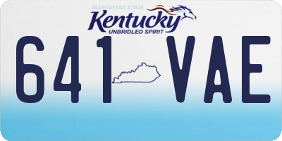 KY license plate 641VAE