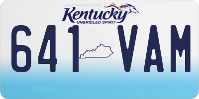 KY license plate 641VAM