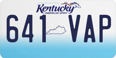 KY license plate 641VAP