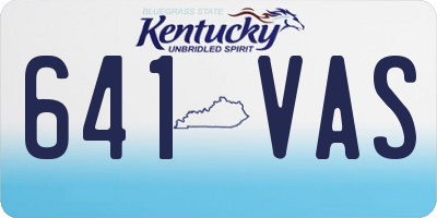 KY license plate 641VAS