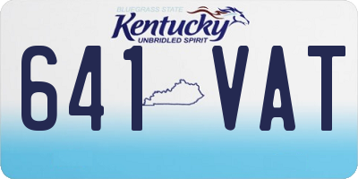 KY license plate 641VAT