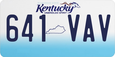 KY license plate 641VAV