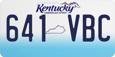 KY license plate 641VBC
