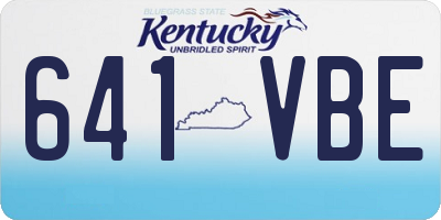 KY license plate 641VBE