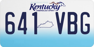 KY license plate 641VBG