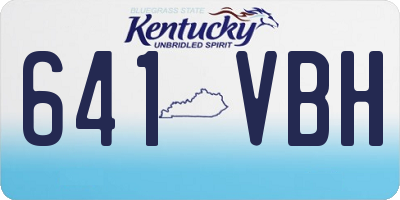 KY license plate 641VBH