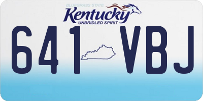 KY license plate 641VBJ