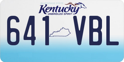 KY license plate 641VBL