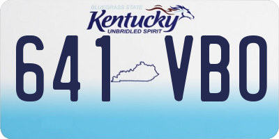 KY license plate 641VBO