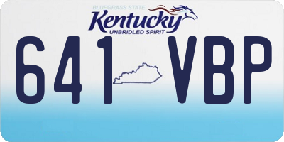 KY license plate 641VBP