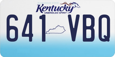 KY license plate 641VBQ
