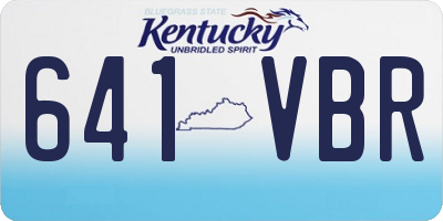 KY license plate 641VBR