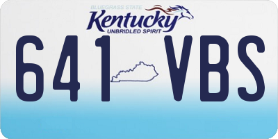 KY license plate 641VBS