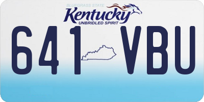 KY license plate 641VBU