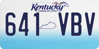 KY license plate 641VBV