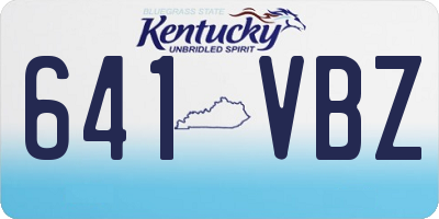 KY license plate 641VBZ