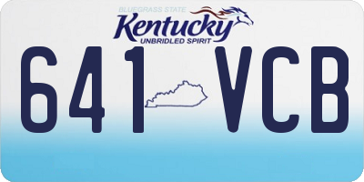 KY license plate 641VCB