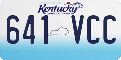 KY license plate 641VCC