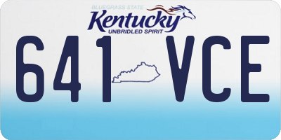 KY license plate 641VCE