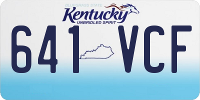 KY license plate 641VCF