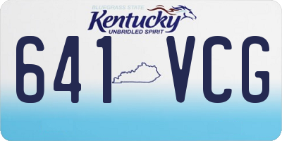 KY license plate 641VCG
