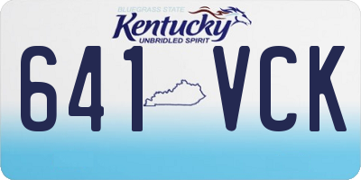 KY license plate 641VCK
