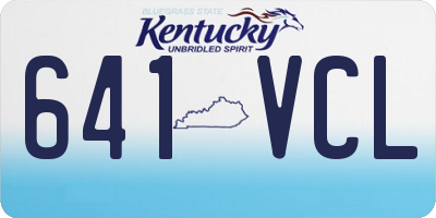 KY license plate 641VCL