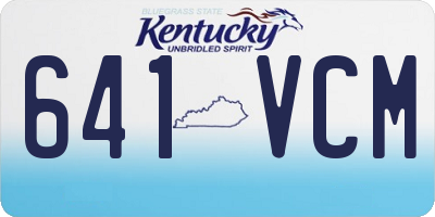 KY license plate 641VCM