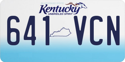 KY license plate 641VCN