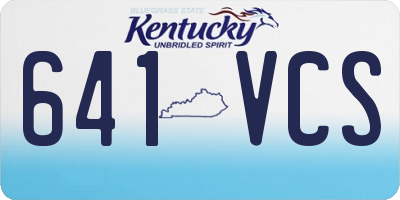 KY license plate 641VCS