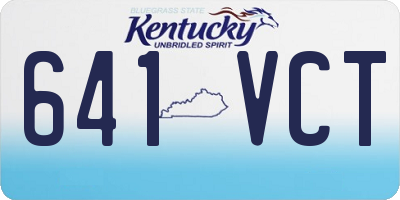 KY license plate 641VCT