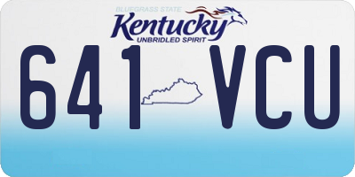 KY license plate 641VCU