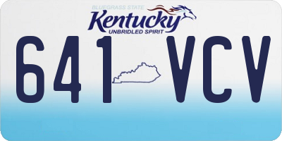KY license plate 641VCV