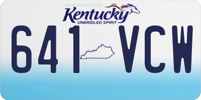 KY license plate 641VCW