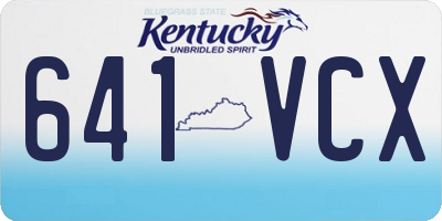 KY license plate 641VCX