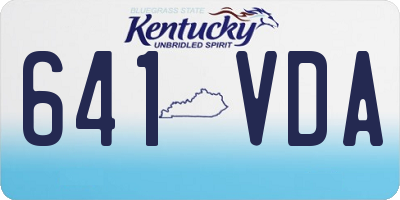 KY license plate 641VDA