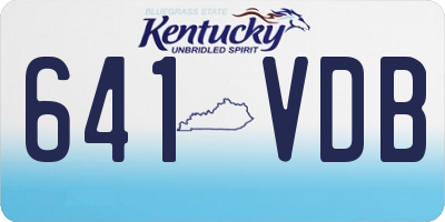 KY license plate 641VDB